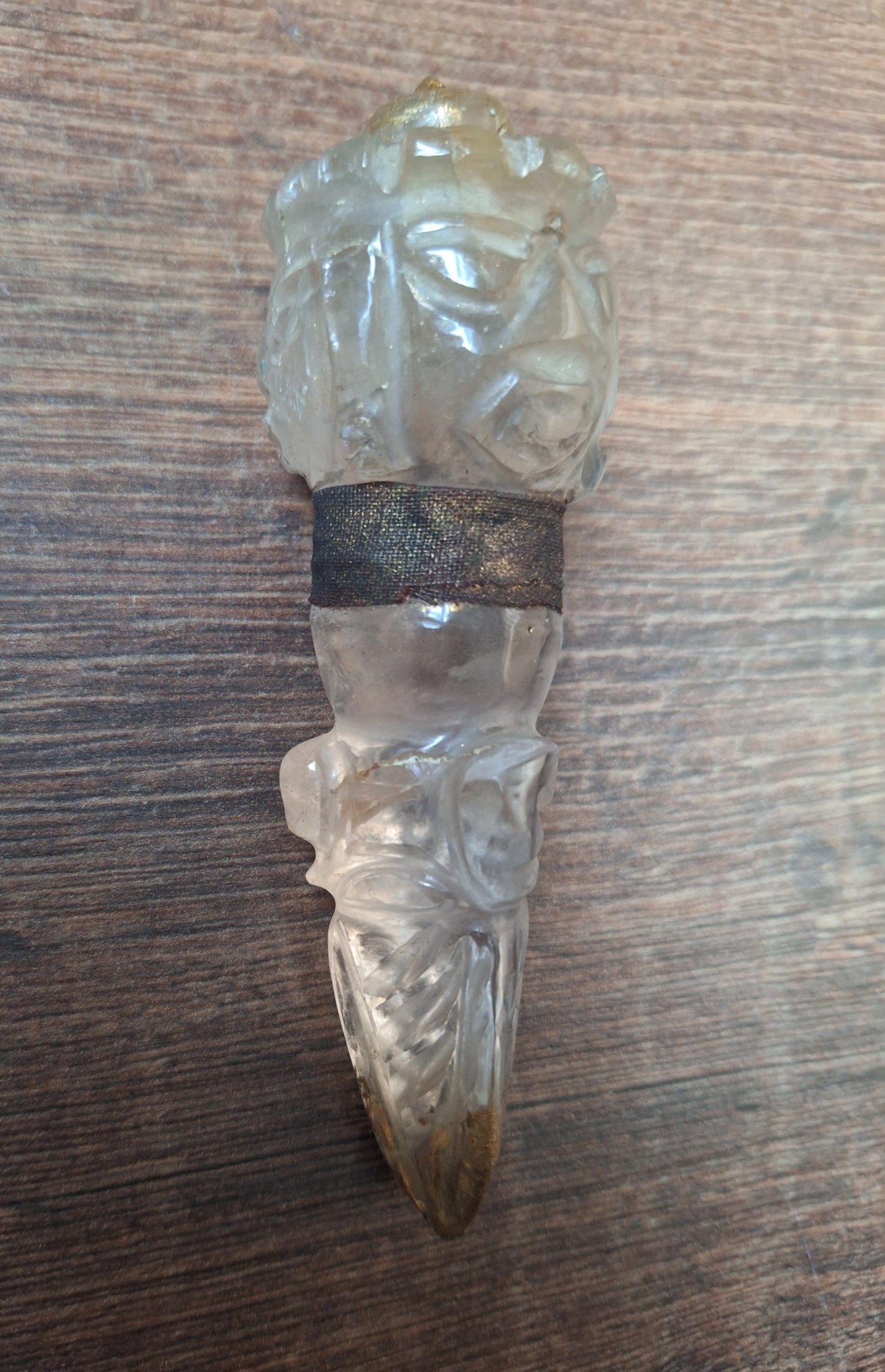 Vintage quartz crystal phurba #4