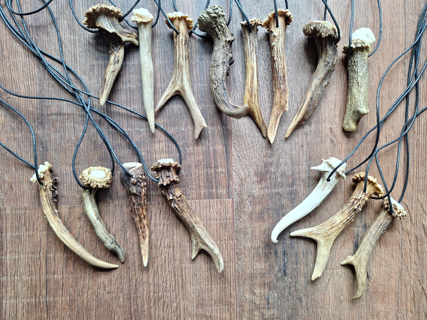 Roe deer antler necklaces
