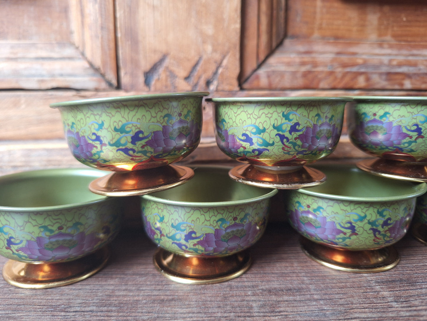 Aluminum offering bowl Lotus Flower