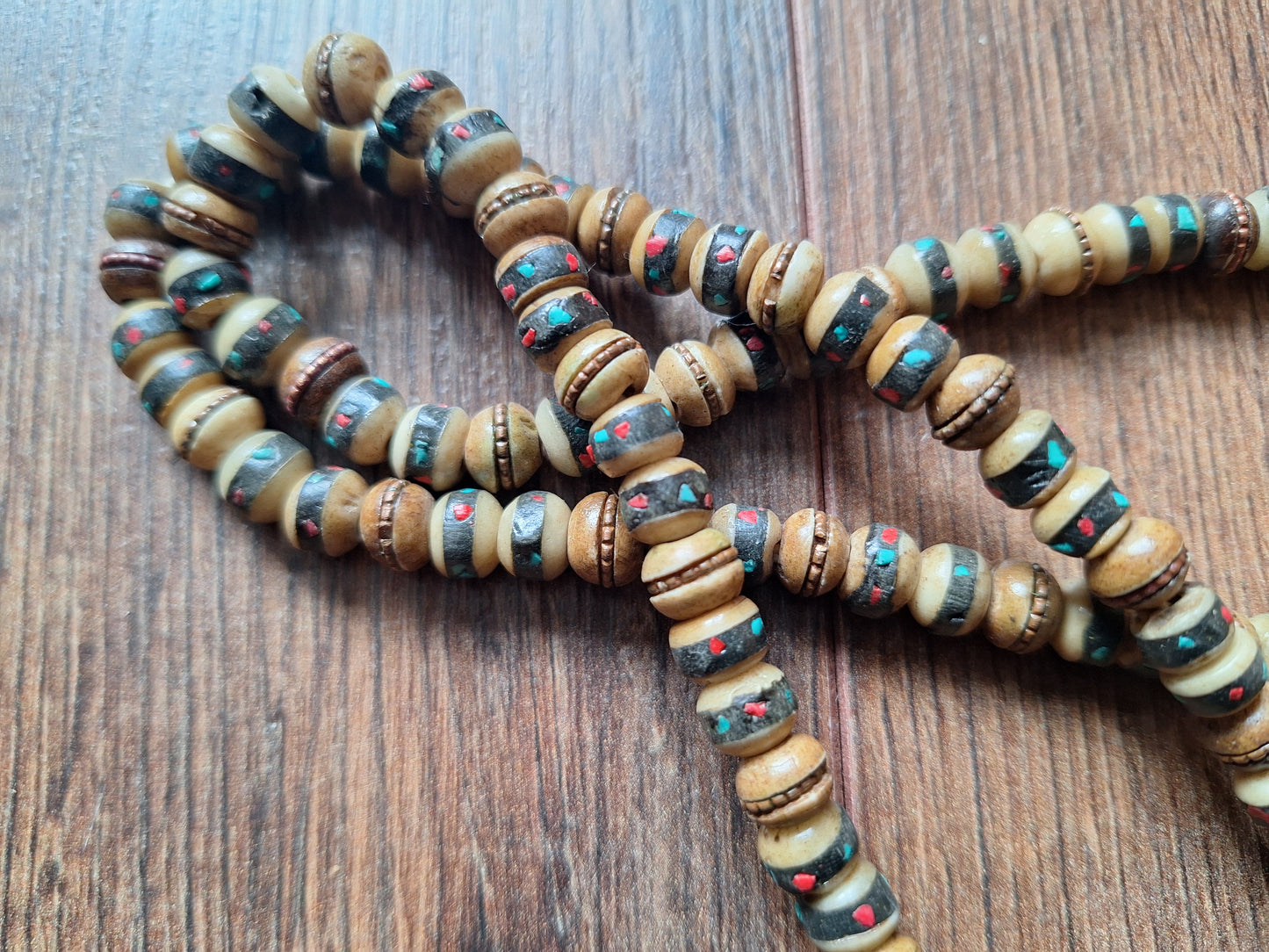 Vintage Tibetan yak bone mala