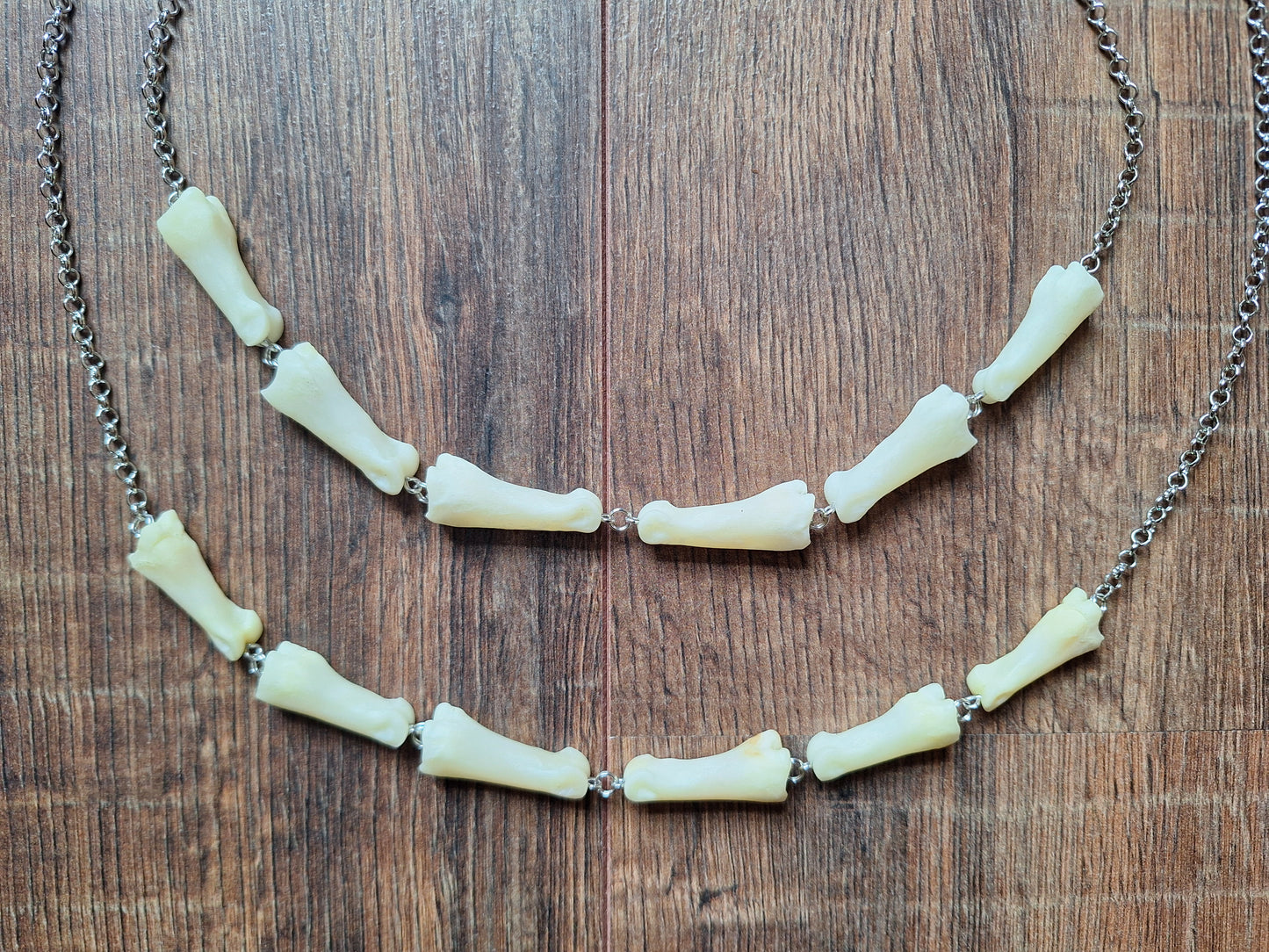 Roe deer foot bones amulet necklace