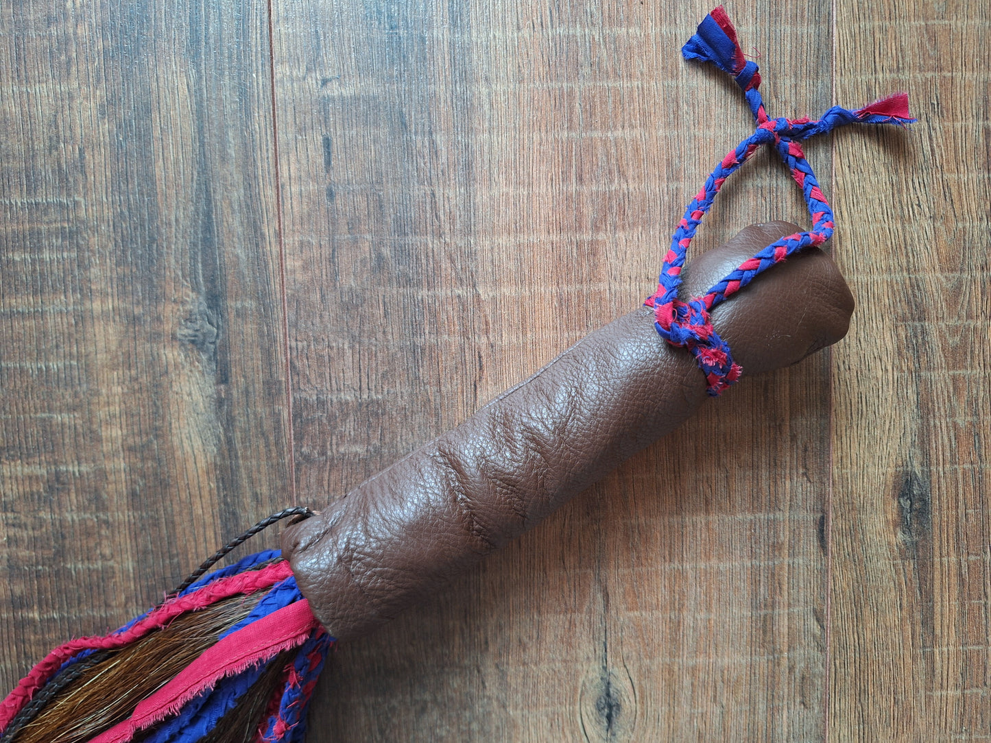 Horse tail shamanic whip