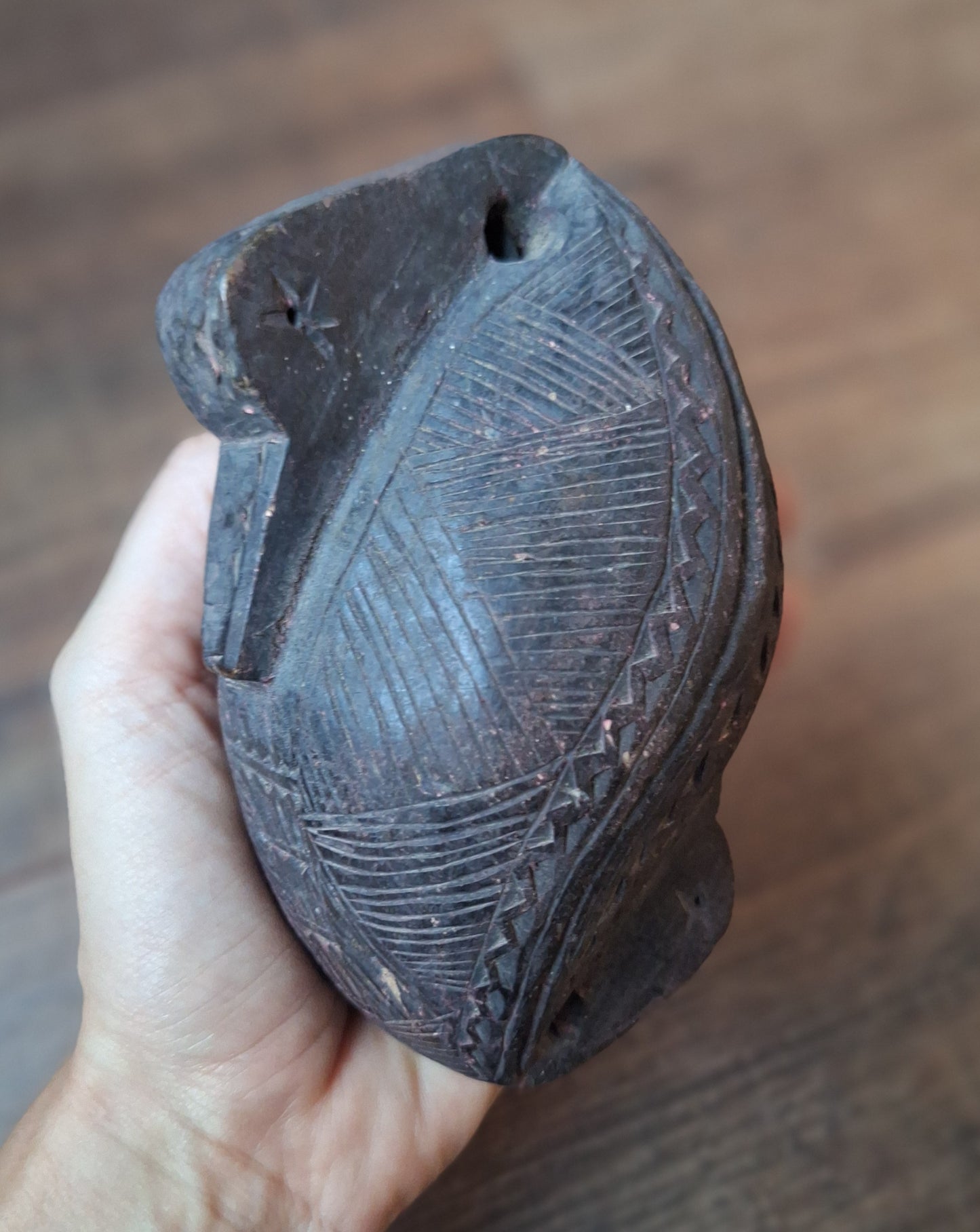 Old Nepalese wooden bird figurine