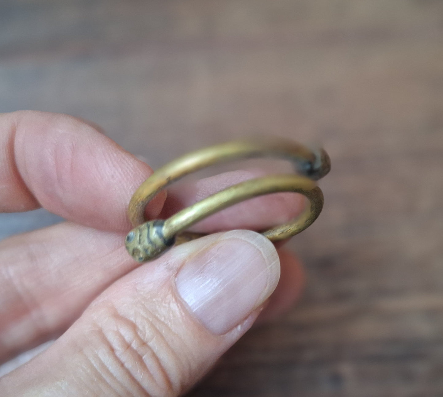 Vintage Nepalese brass Citipati ring