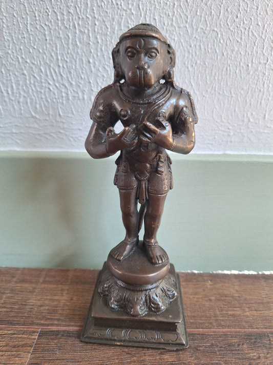 Vintage bronze Hanuman statue #1
