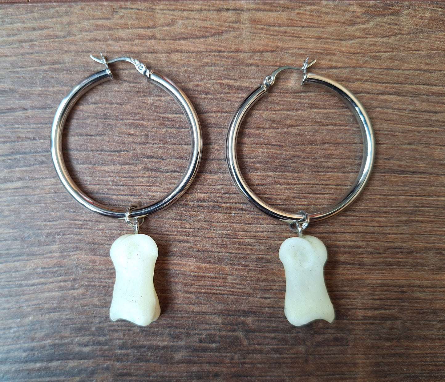 Roe deer foot bones amulet earrings