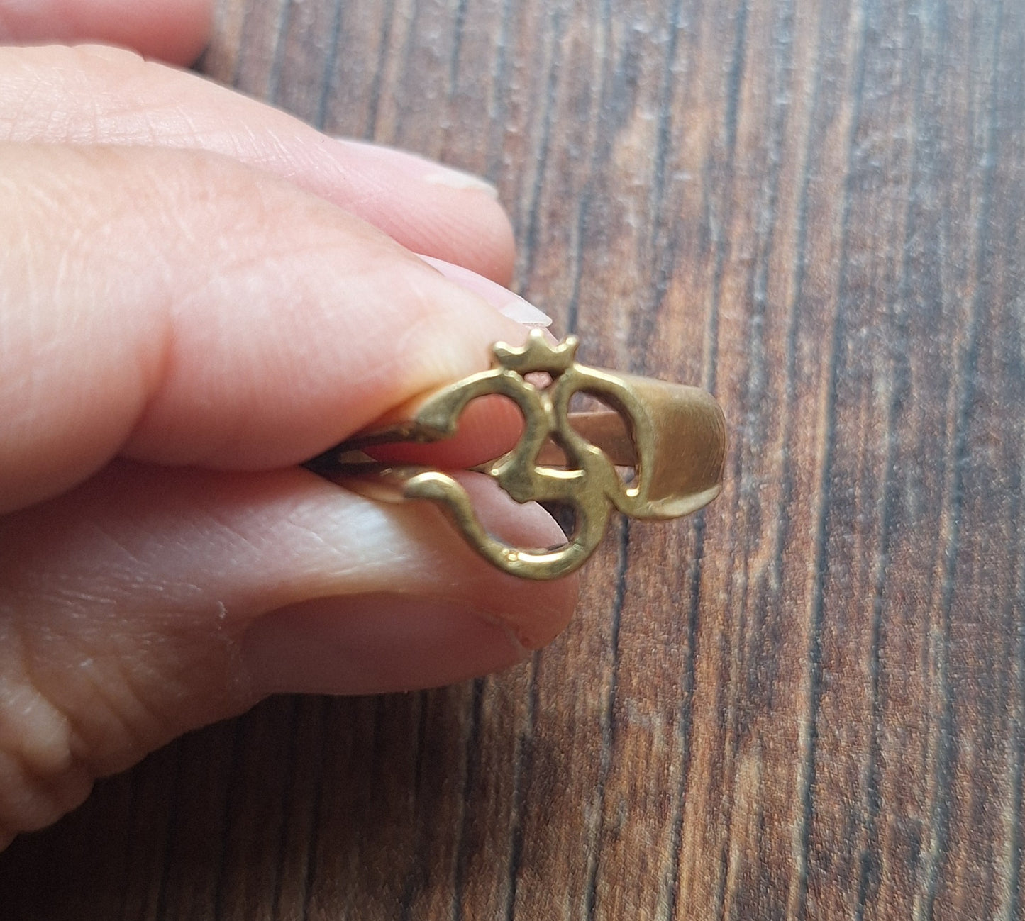 Brass ring Aum