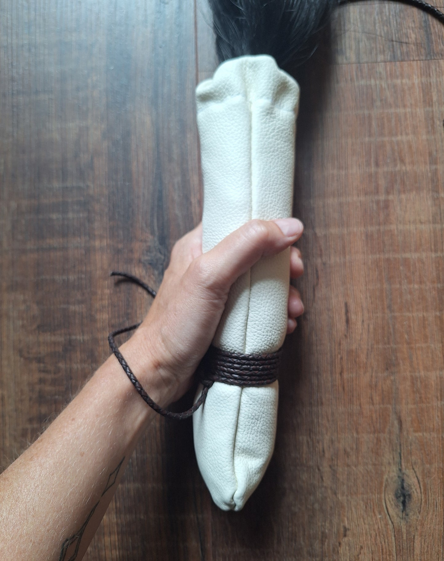 Horse tail shamanic whip