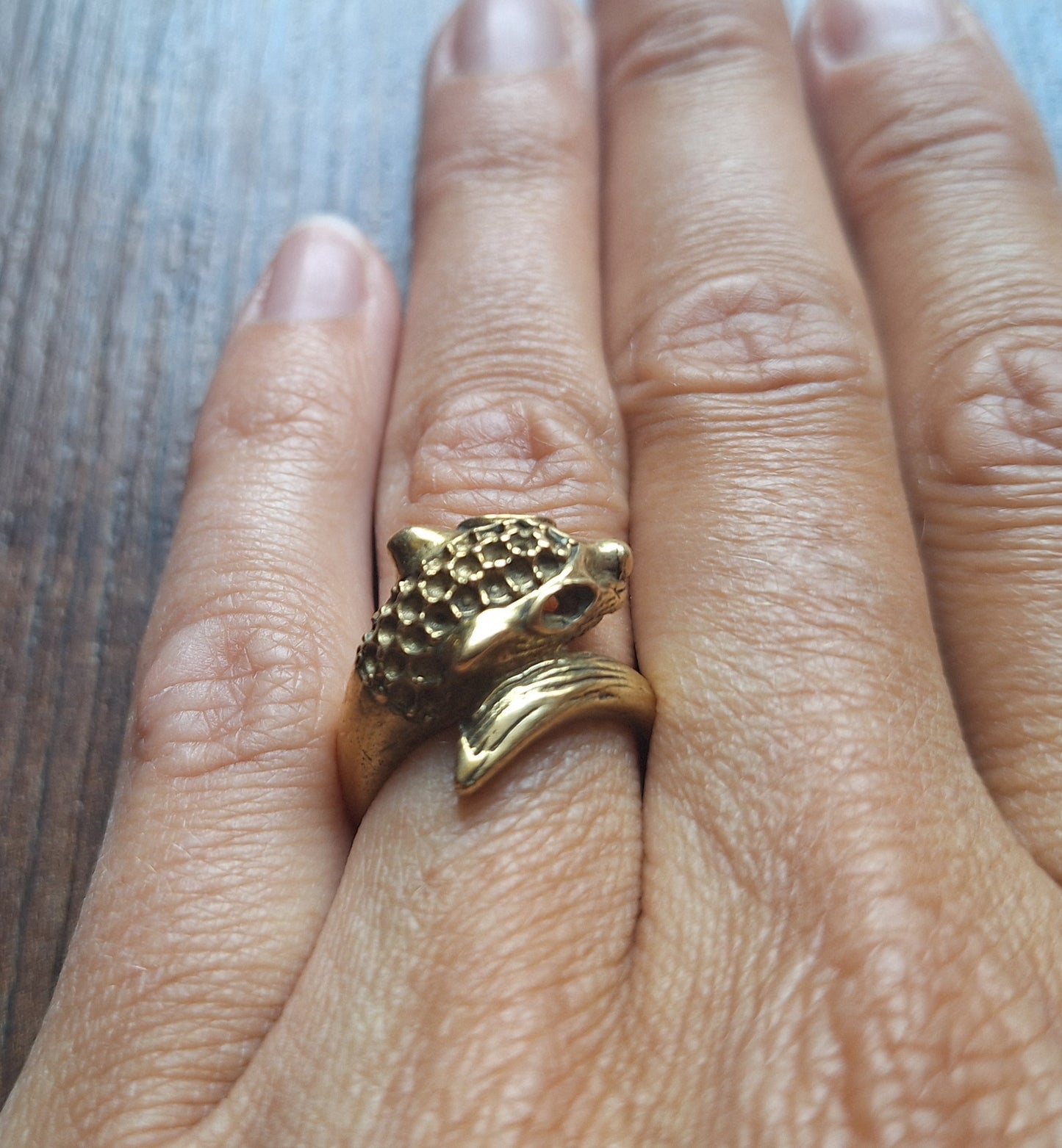 Brass ring Leopard