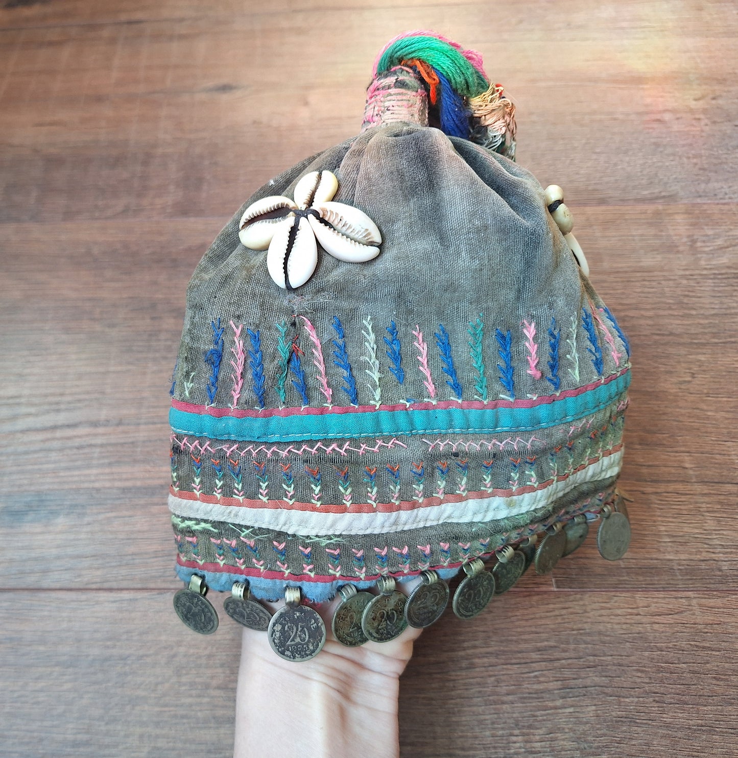 Vintage Nepalese Magar tribal children's hat