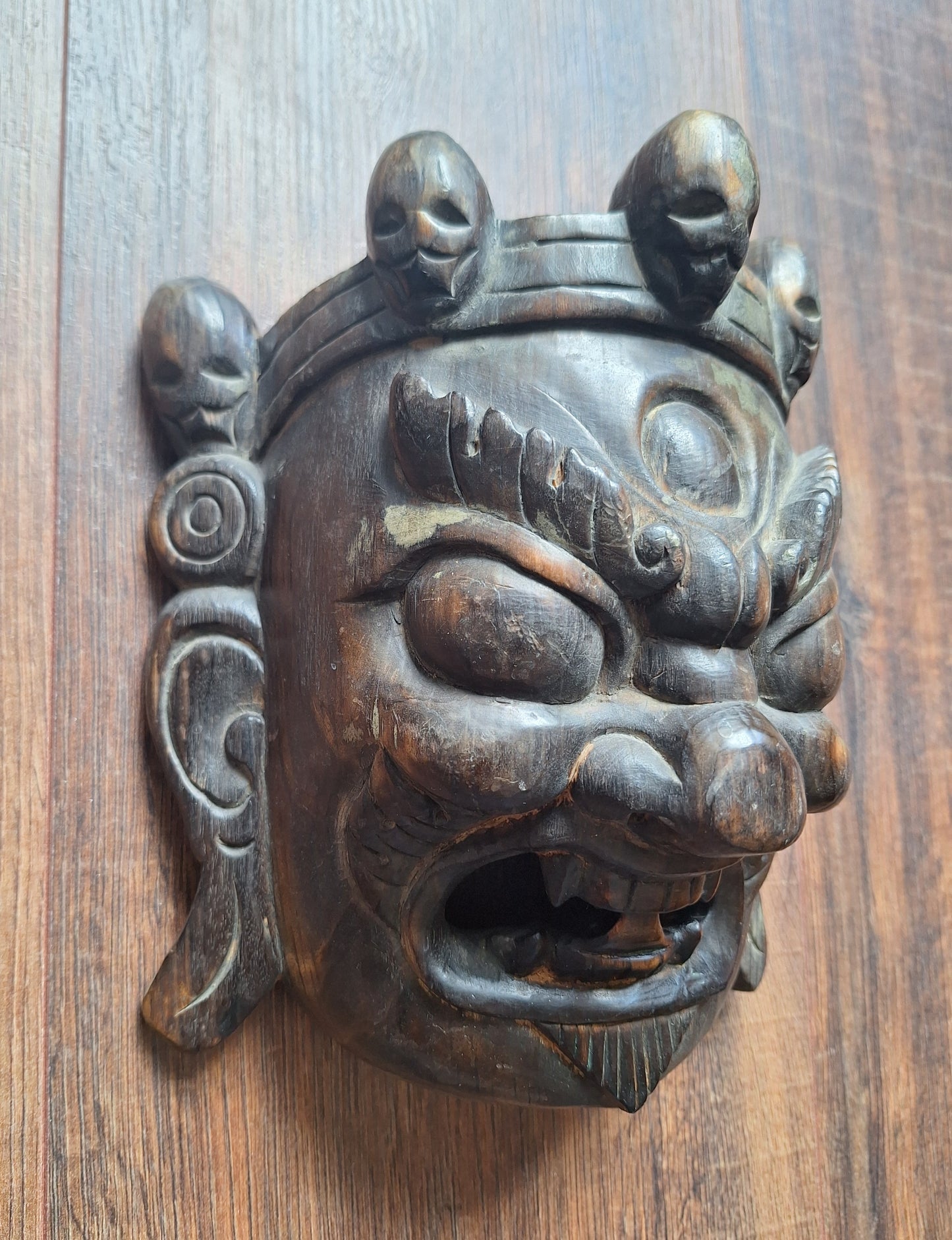Vintage wooden Mahakala mask #11
