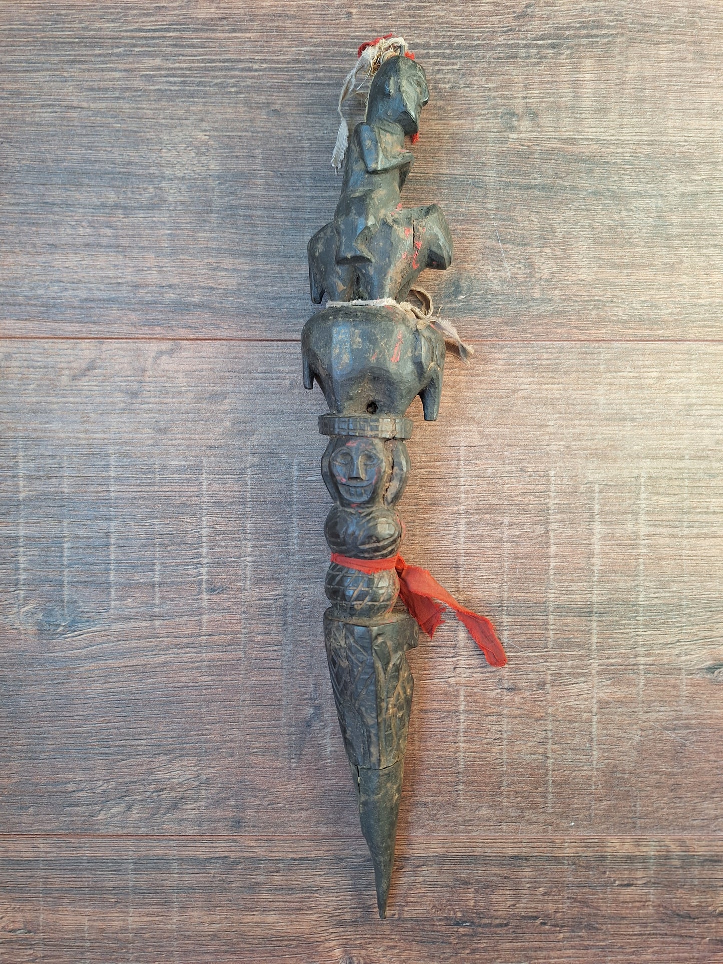 Antique wooden phurba #56