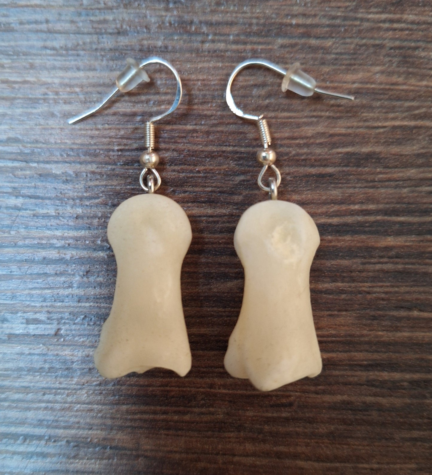 Roe deer foot bones amulet earrings
