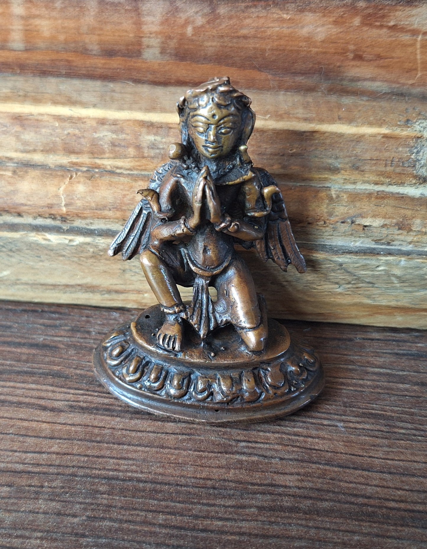 Vintage small red copper Garuda figurine