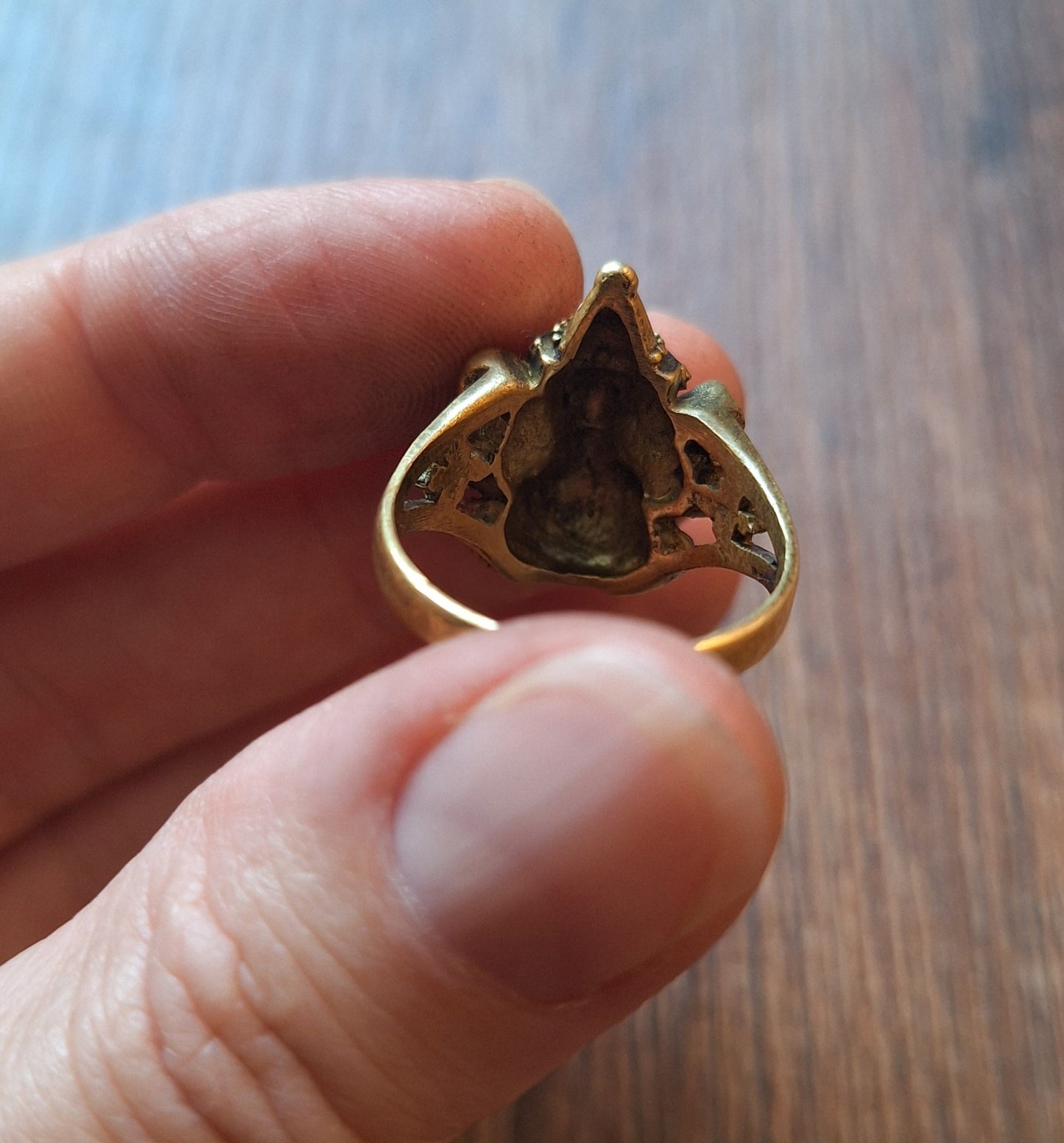 Brass ring Ganesha