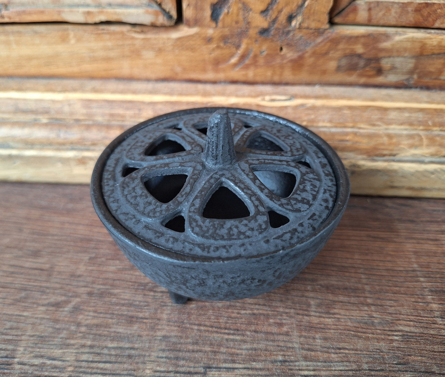 Cast iron incense burner