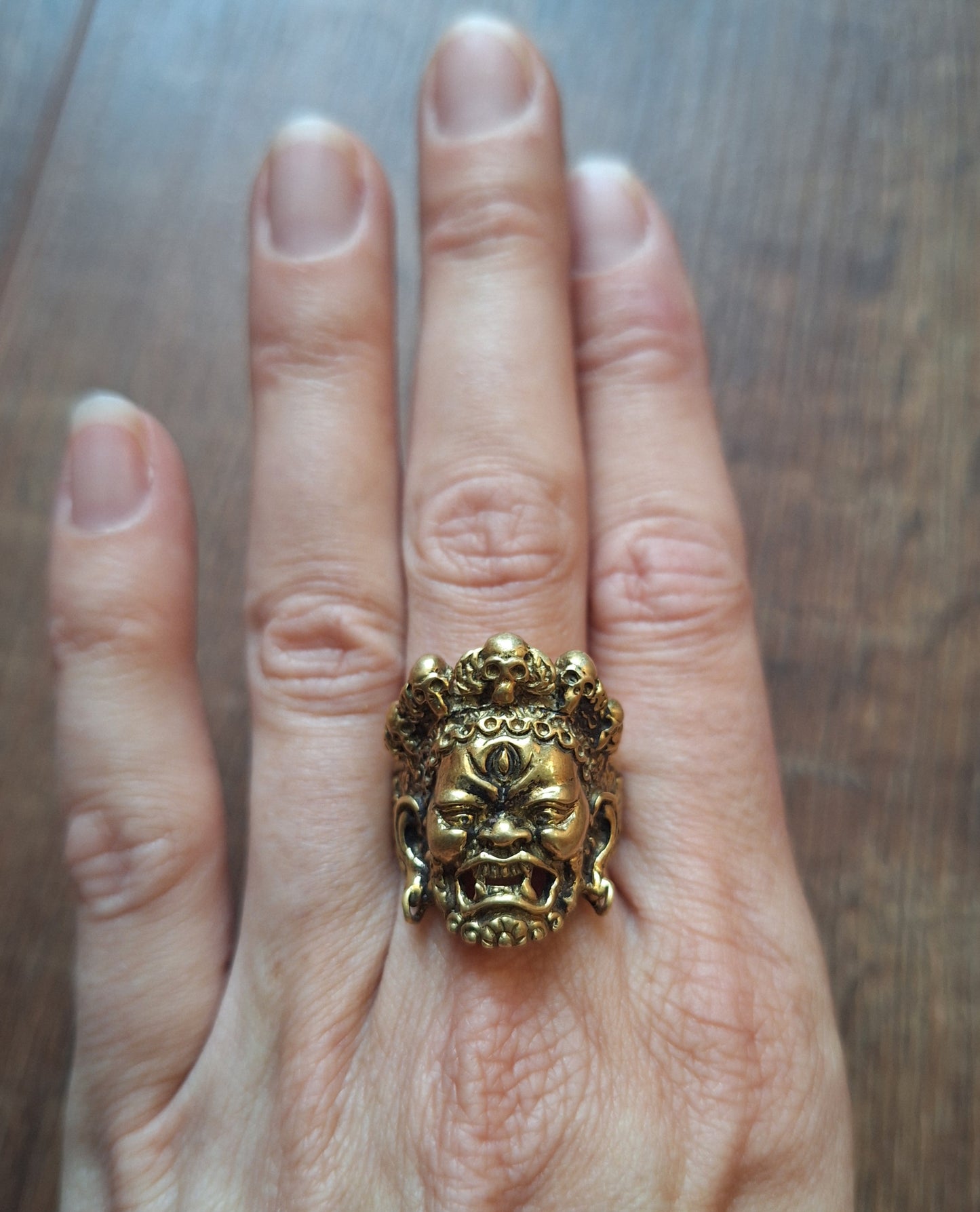 Brass Mahakala ring