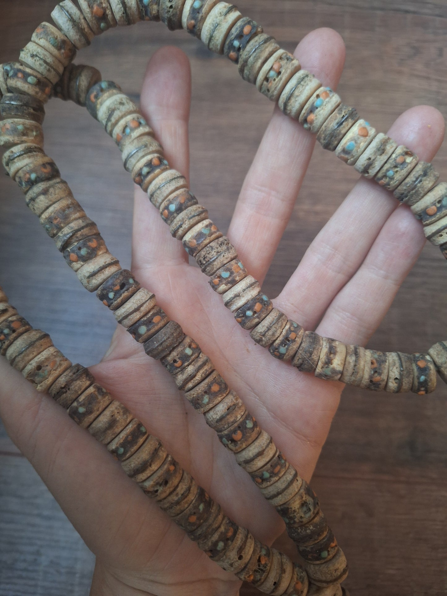 Old yak bone kapala mala
