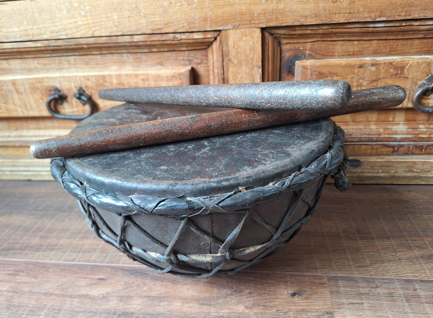 Old African traditional coptic church drum