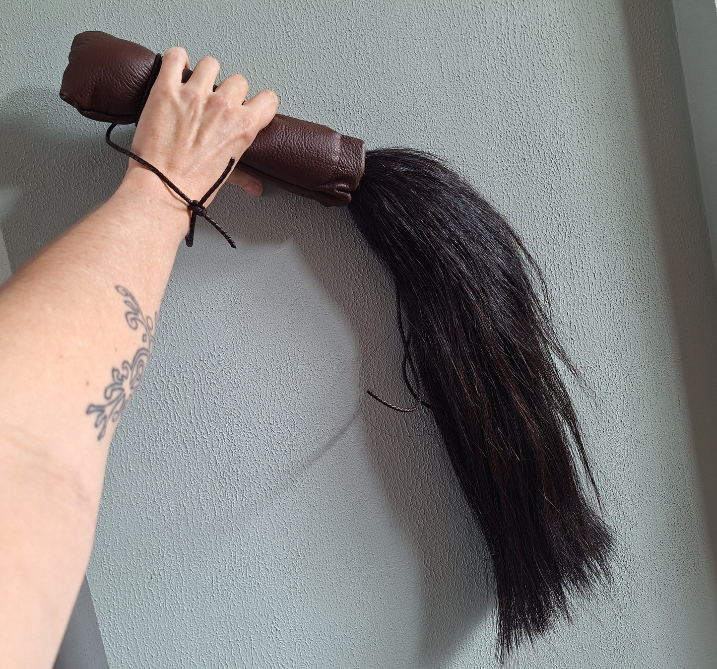 Horse tail shamanic whip