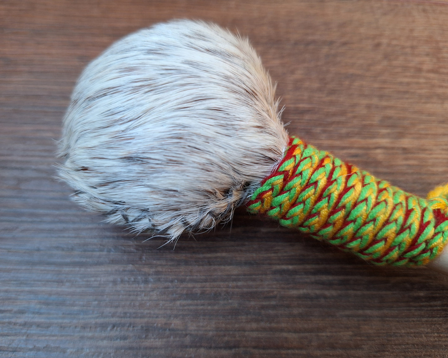 Horse hide and roe deer leg bone rattle