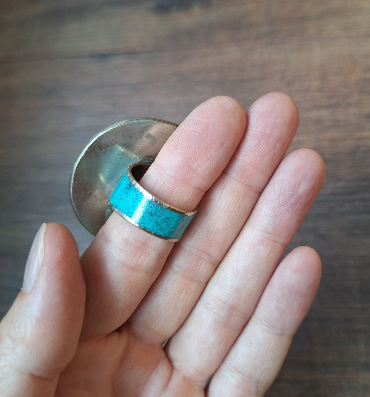 Tibetan silver and gemstone ring