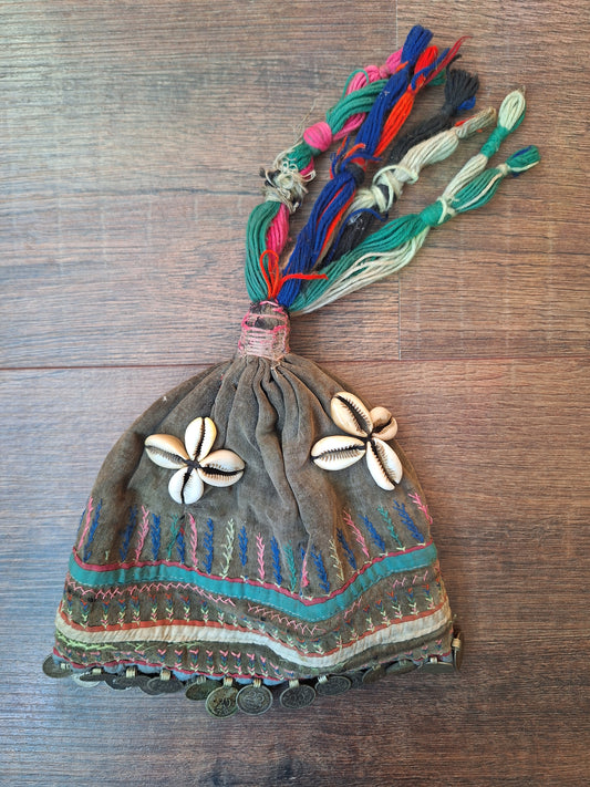 Vintage Nepalese Magar tribal children's hat