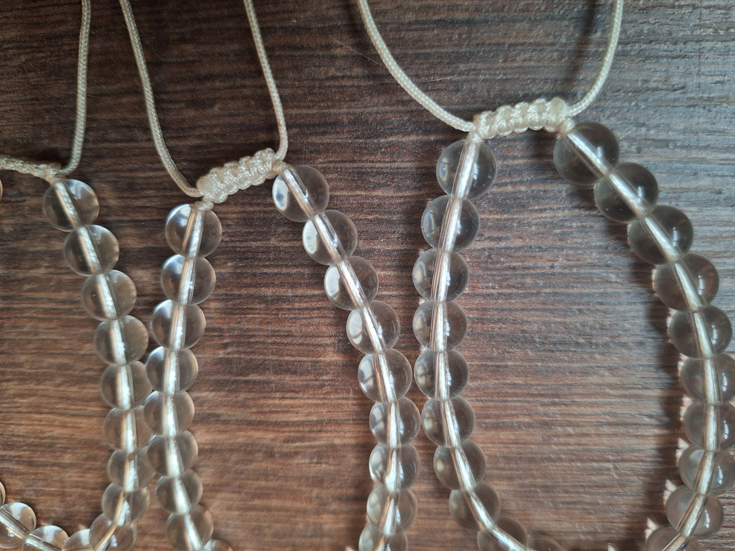 Quartz crystal mala bracelet
