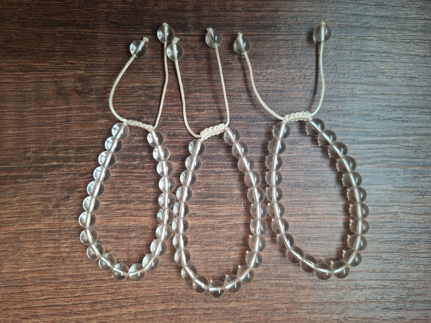 Quartz crystal mala bracelet