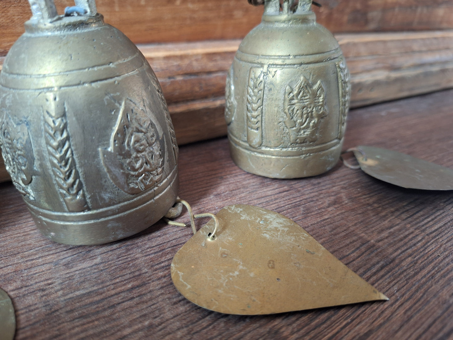Vintage Thai Buddhist temple bells, set of 4