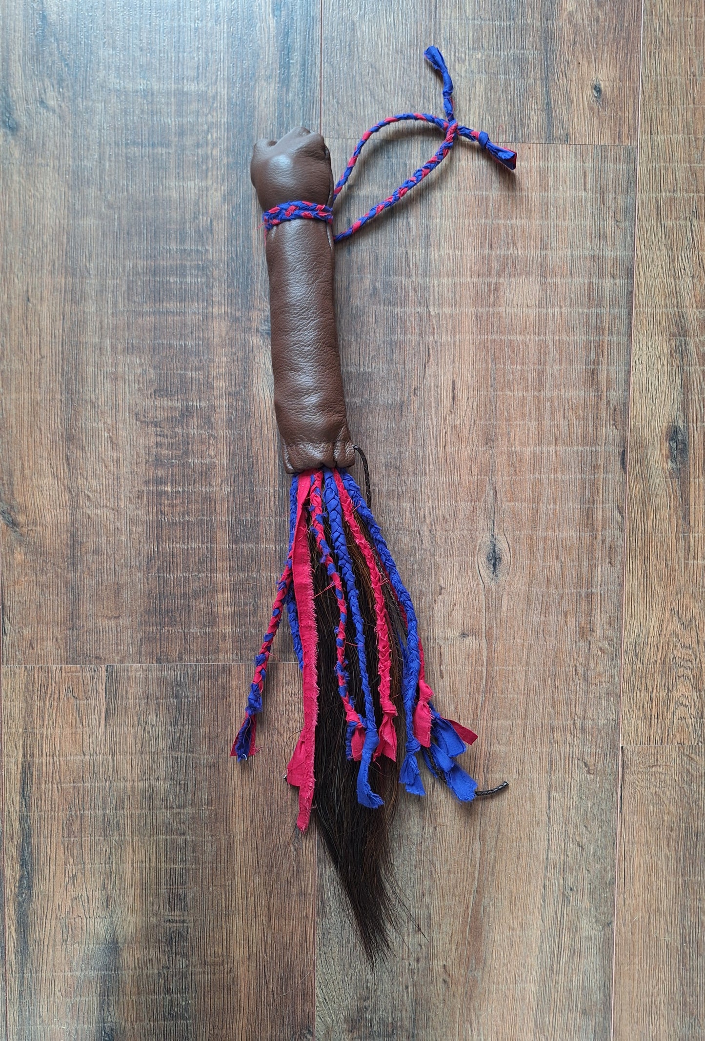 Horse tail shamanic whip