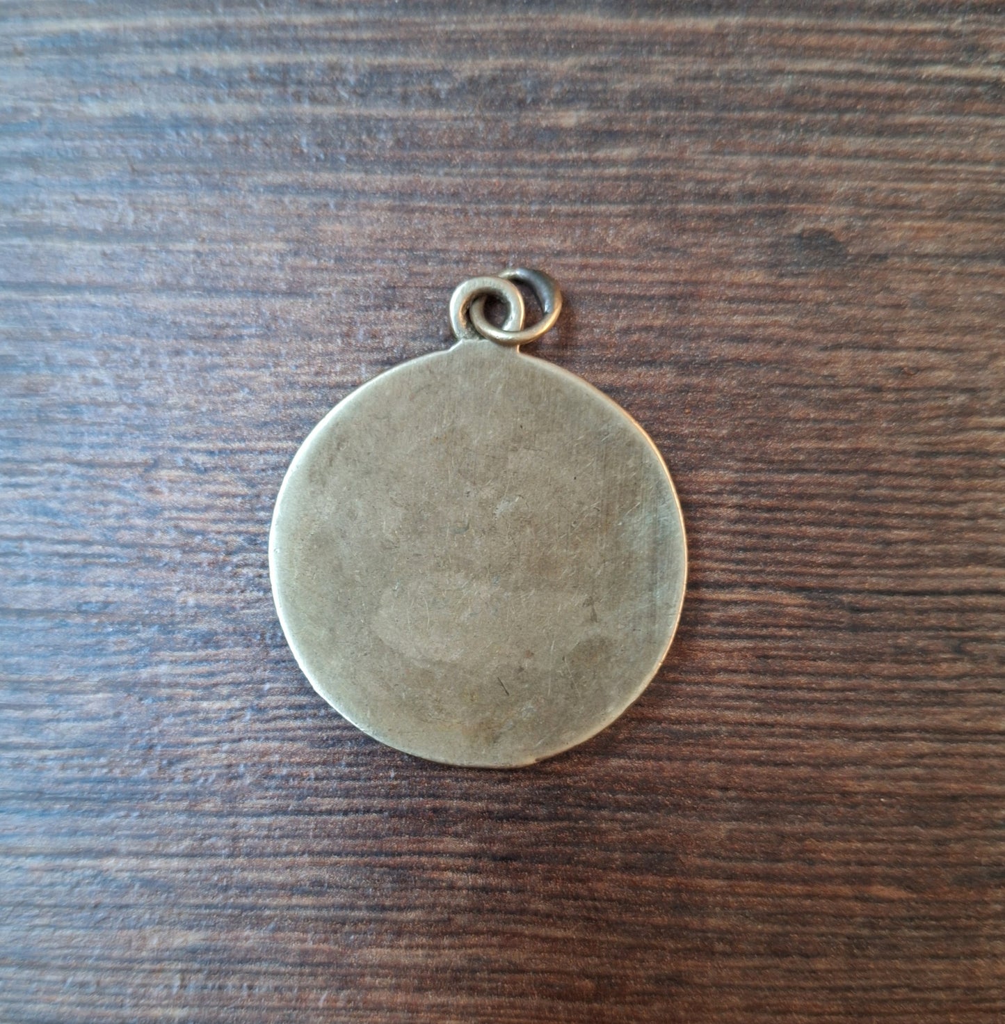Vintage silver bronze pendant Sri Yantra