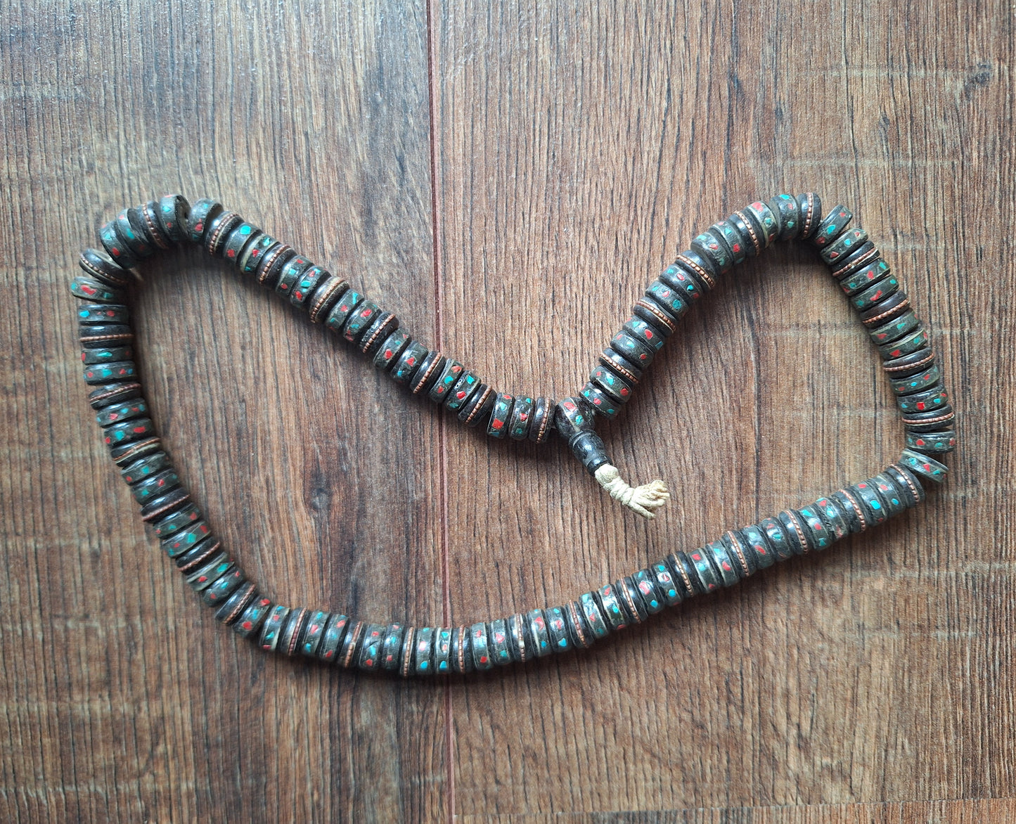 Vintage Tibetan yak bone mala