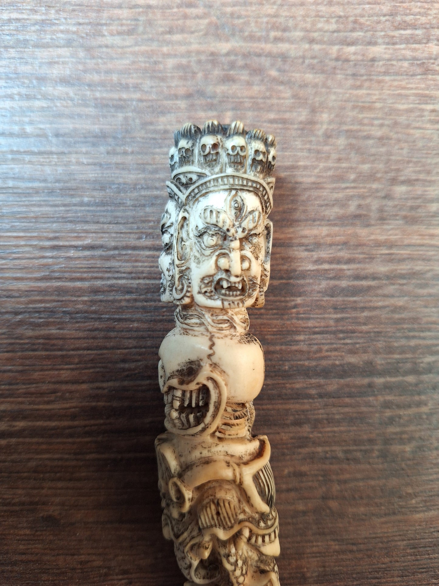 Vintage antler carved phurba