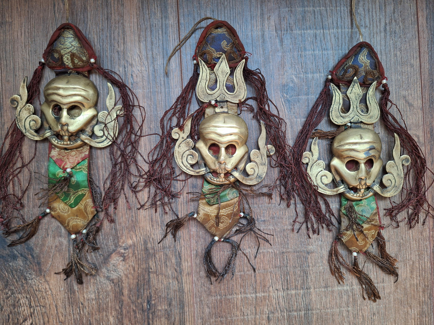 Vintage Tibetan amulet wallhanger Citipati