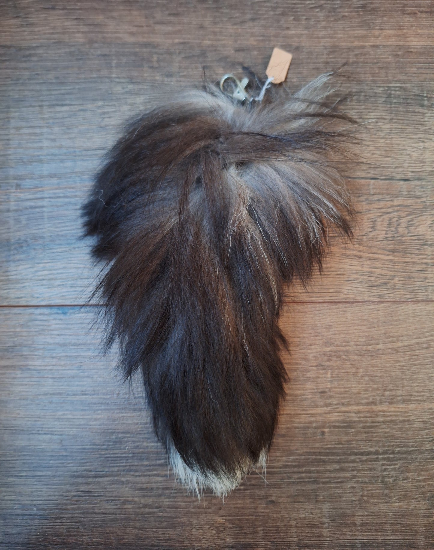 Silverfox tail tip keychains