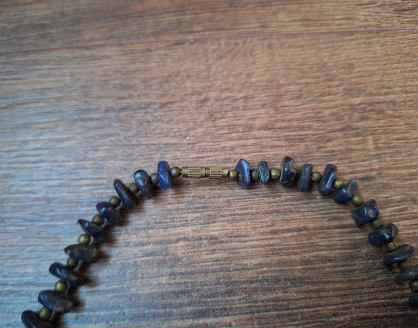Vintage blue agate necklace