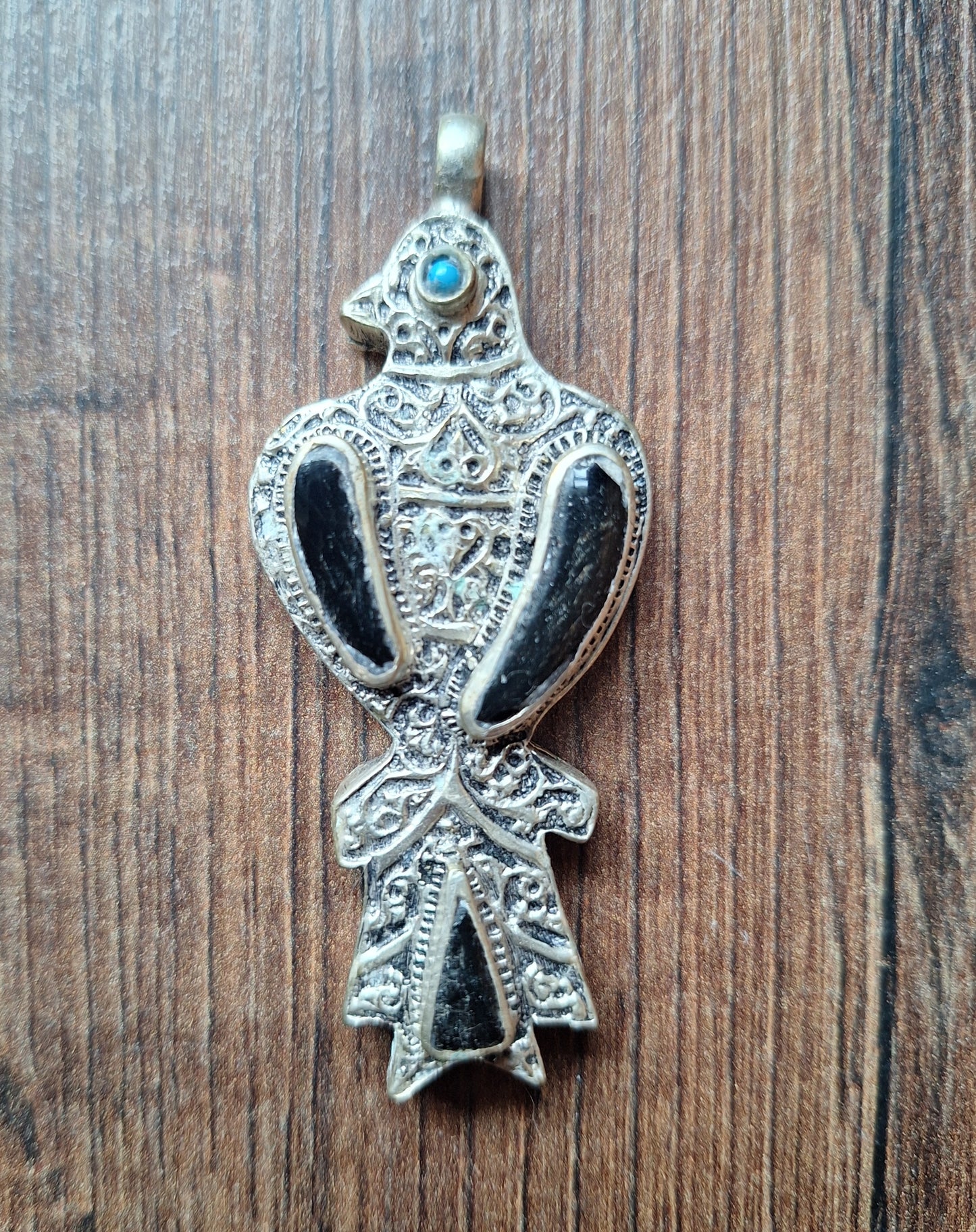 Vintage Kuchi tribal pendant Bird