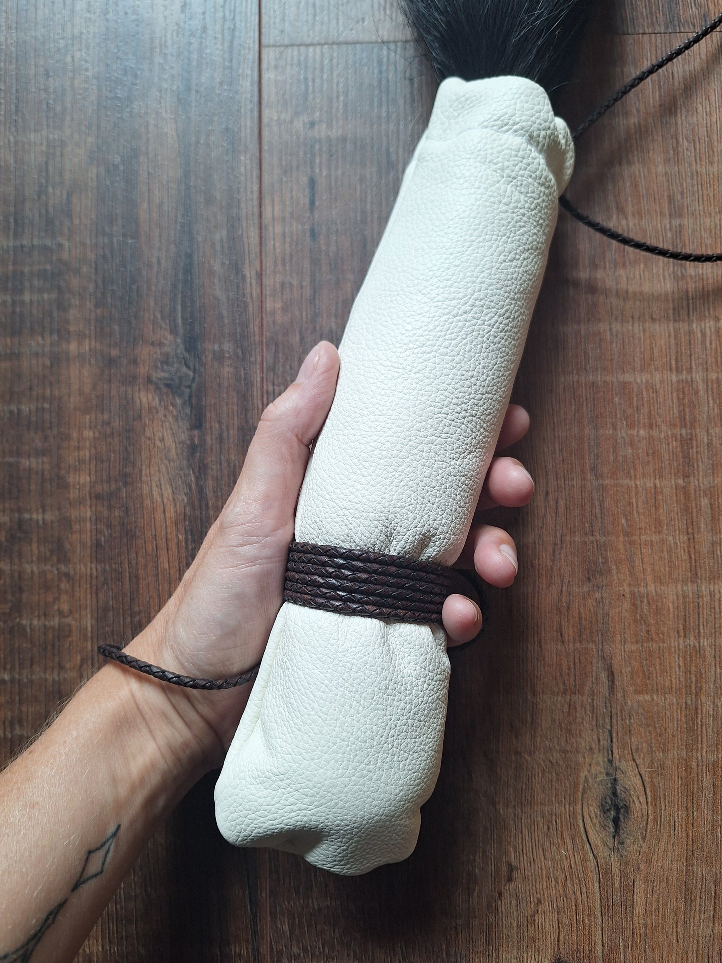 Horse tail shamanic whip