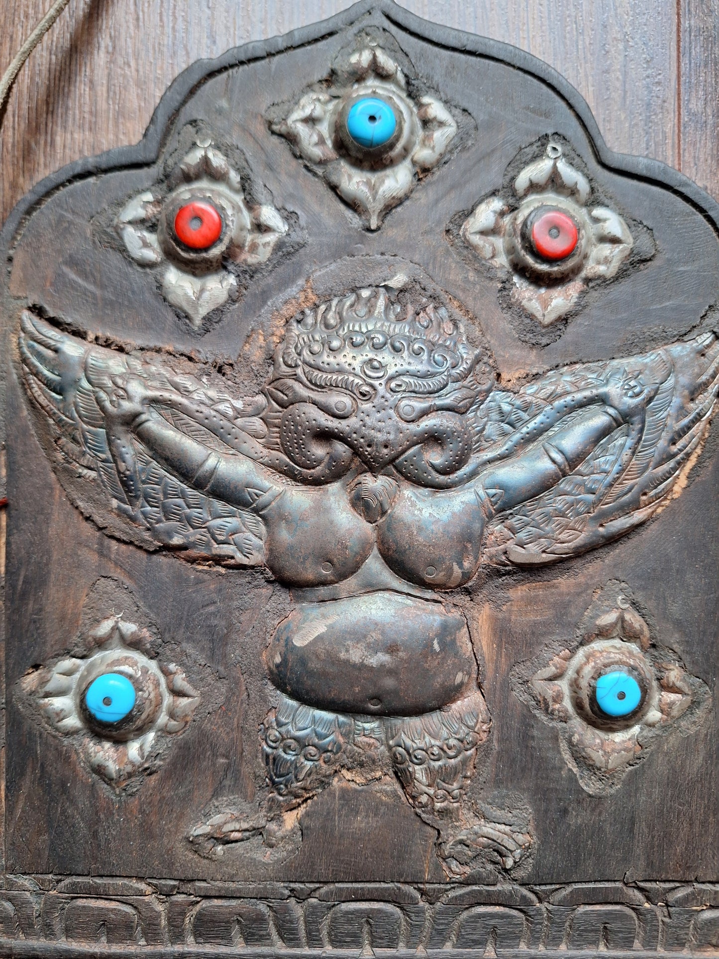 Vintage wooden wallhanger Garuda