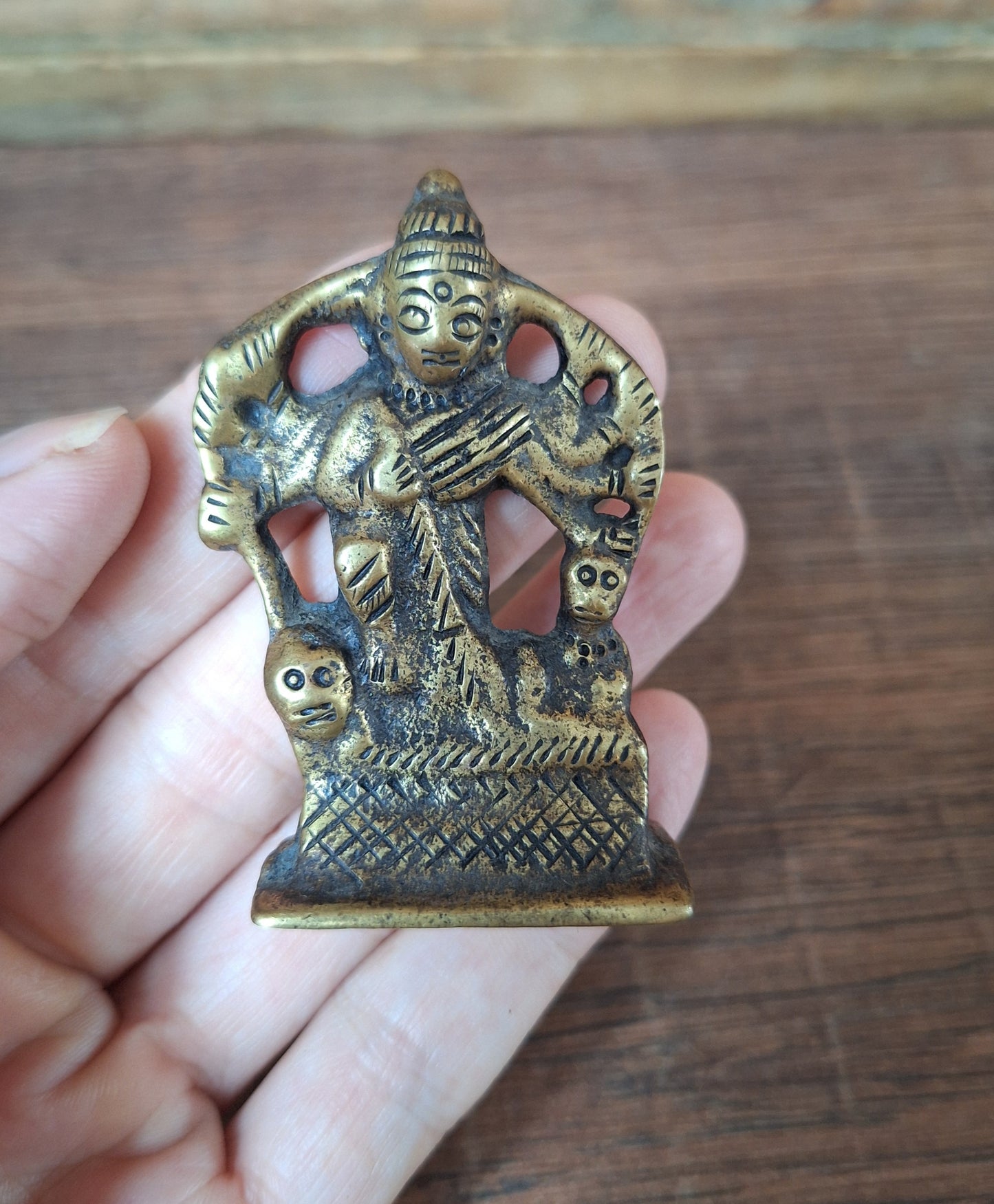 Vintage brass Kali figurine