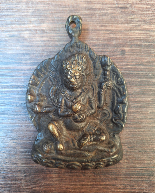 Old bronze Mahakala pendant
