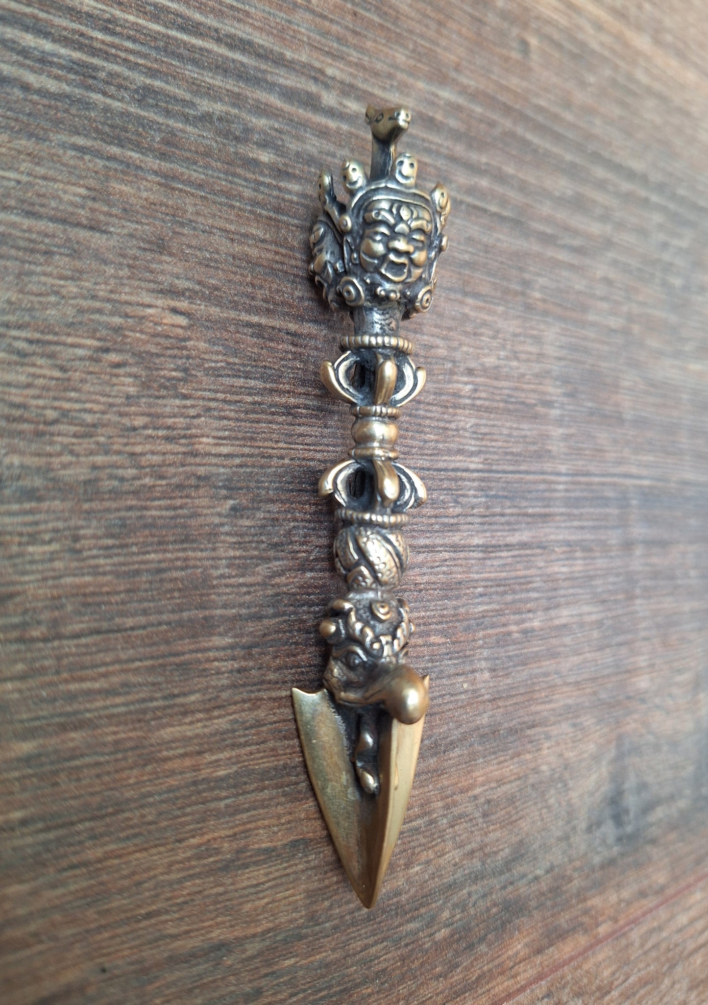 Small brass phurba