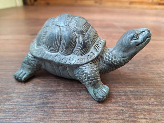 Vintage bronze turtle statue
