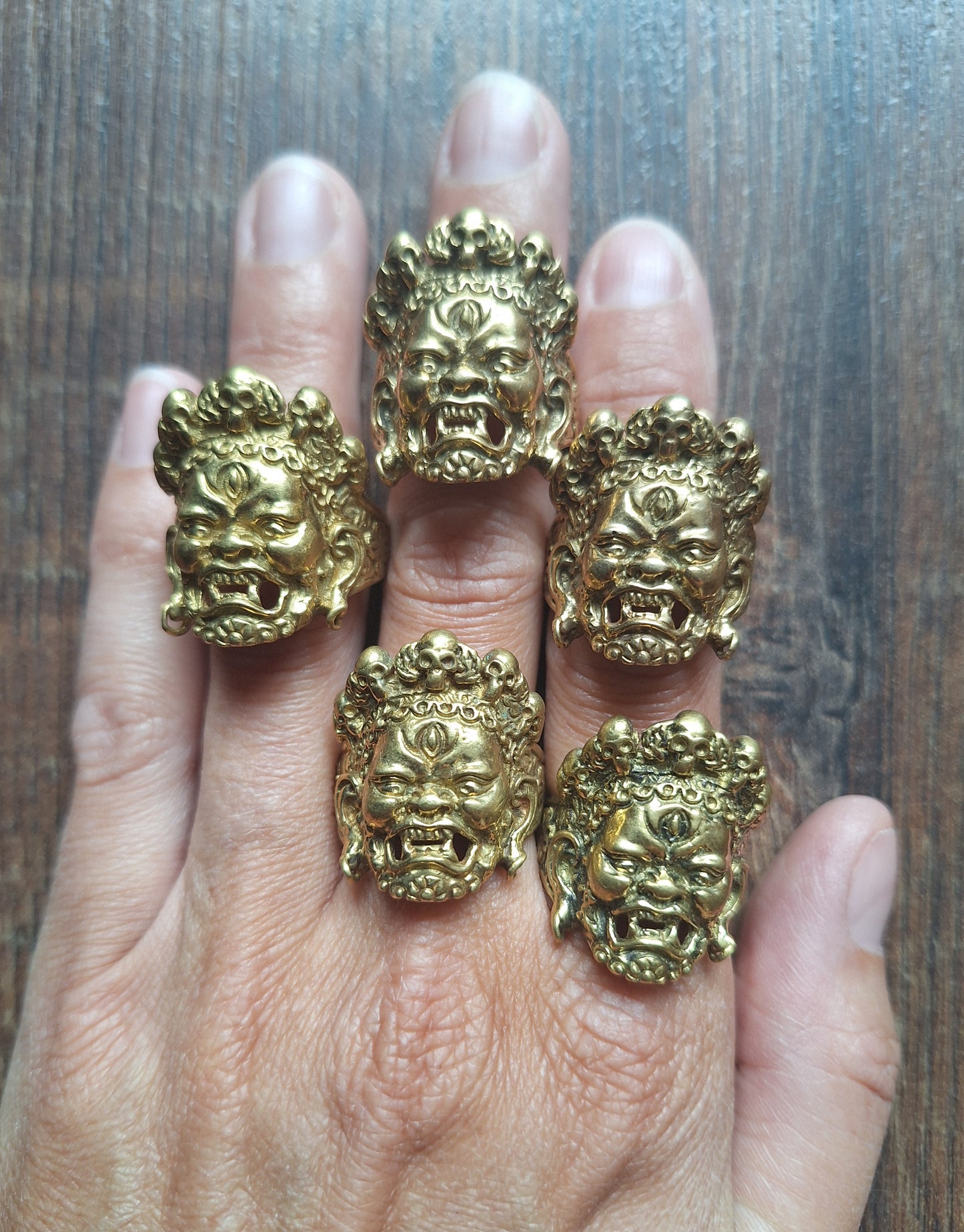 Brass ring Mahakala