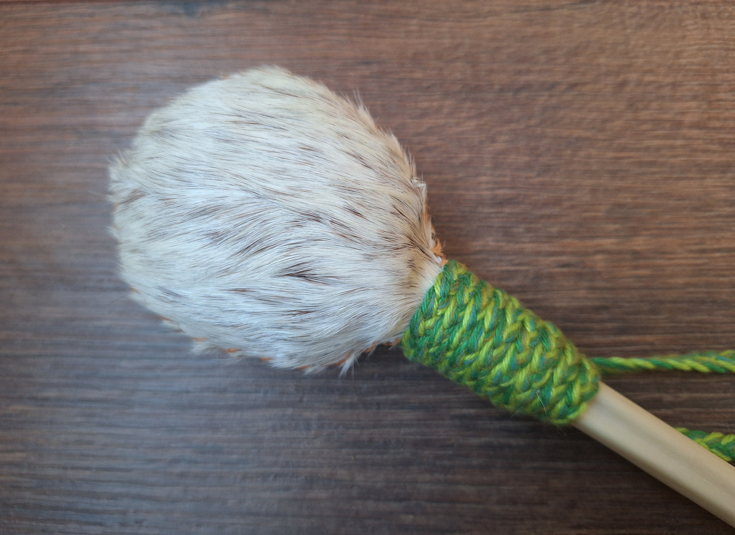 Horse hide and roe deer leg bone rattle