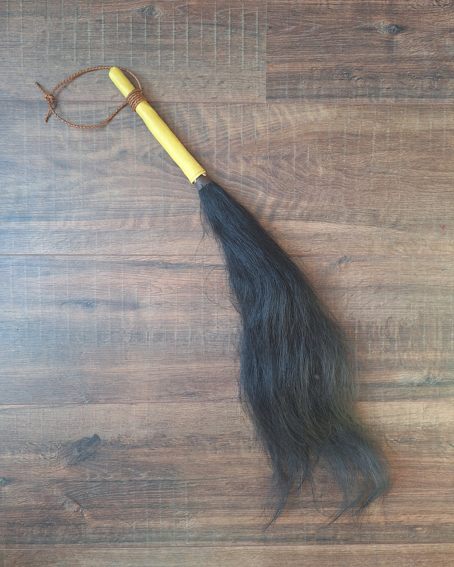 Yak tail shamanic whip
