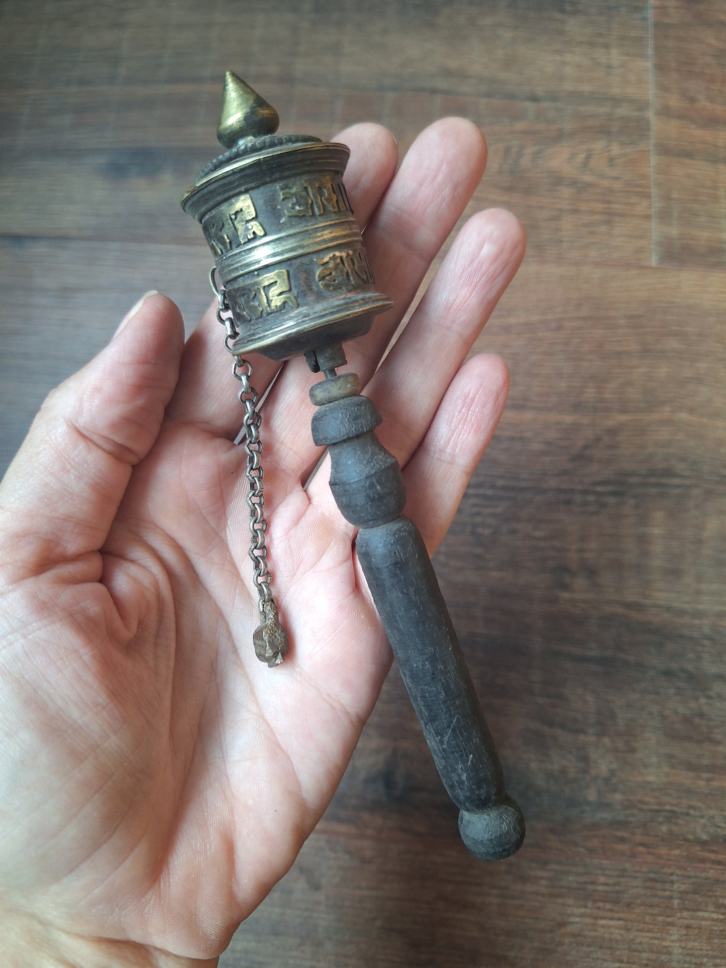 Old Tibetan prayer wheel
