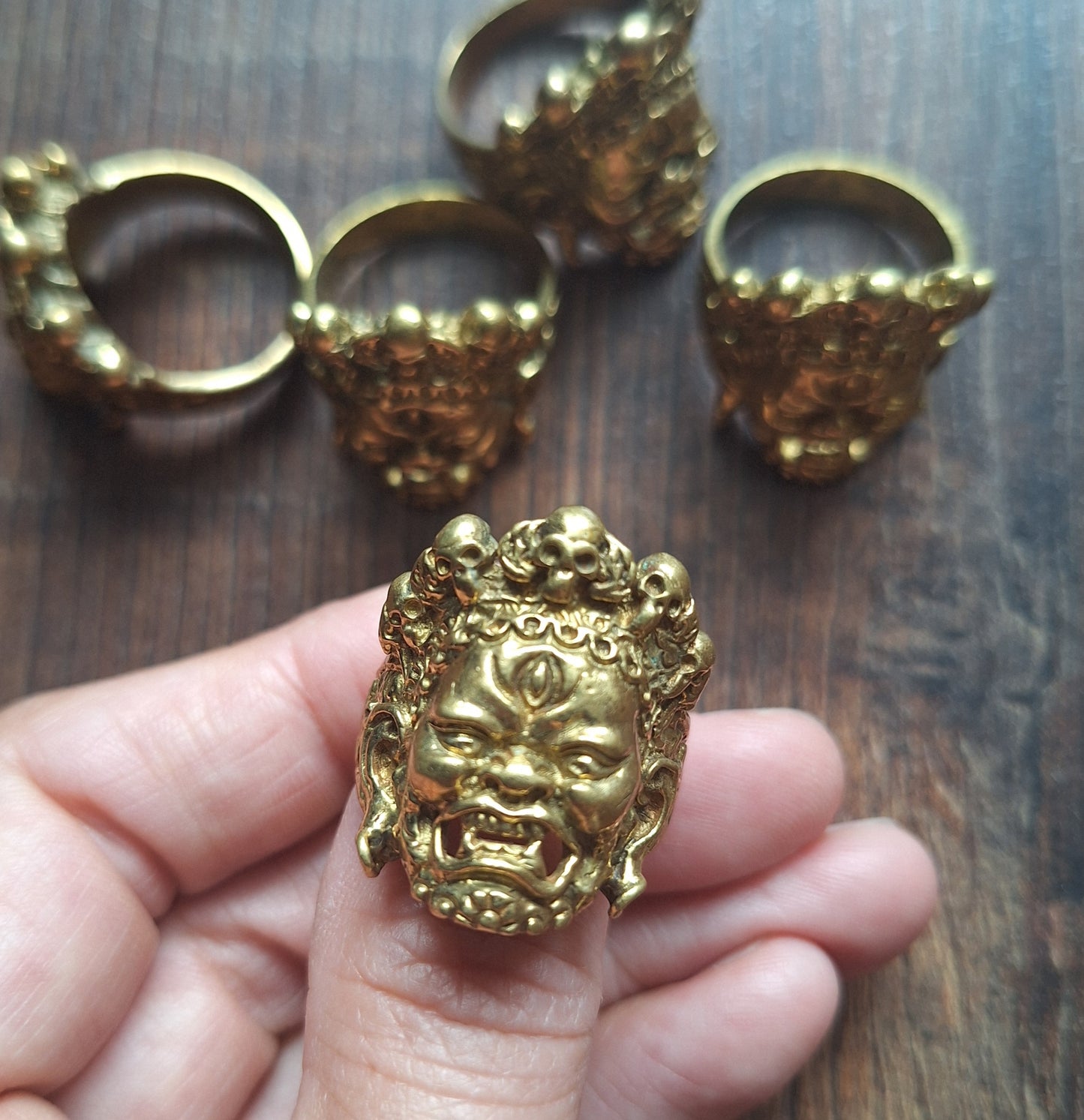 Brass ring Mahakala