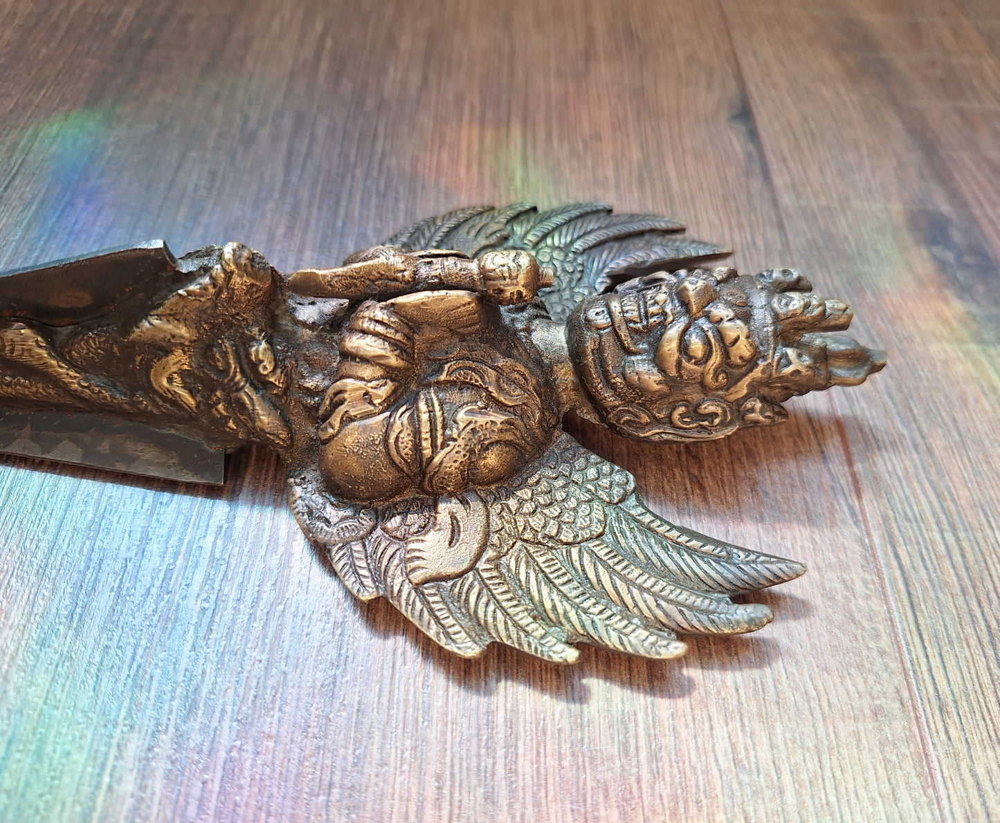 Vintage bronze and iron Vajrakilaya phurba